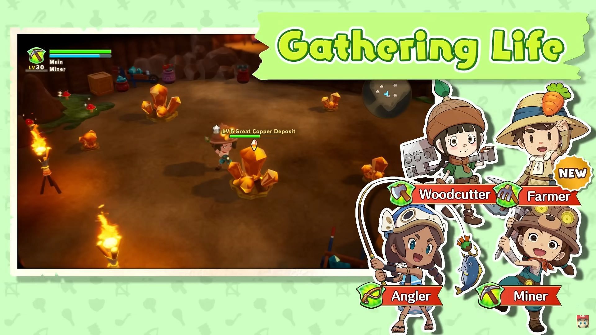You need to mine Copper nodes to get Topaz in Fantasy Life i: The Girl Who Steals Time (Image via LEVEL5 Inc.)